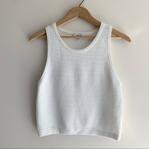 Aritzia Babaton Alrik Knit Top White Size XS - Picture 3 of 16